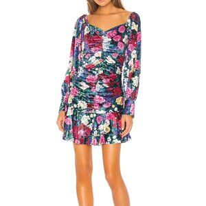 Rococo Sand Tallia Velvet Mini Dress in Deep Green Small NWT